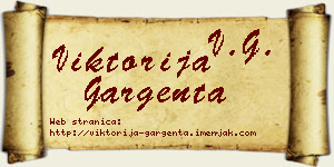 Viktorija Gargenta vizit kartica